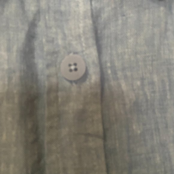 Cold Water Creek Blue Linen Blouse - Picture 2 of 4